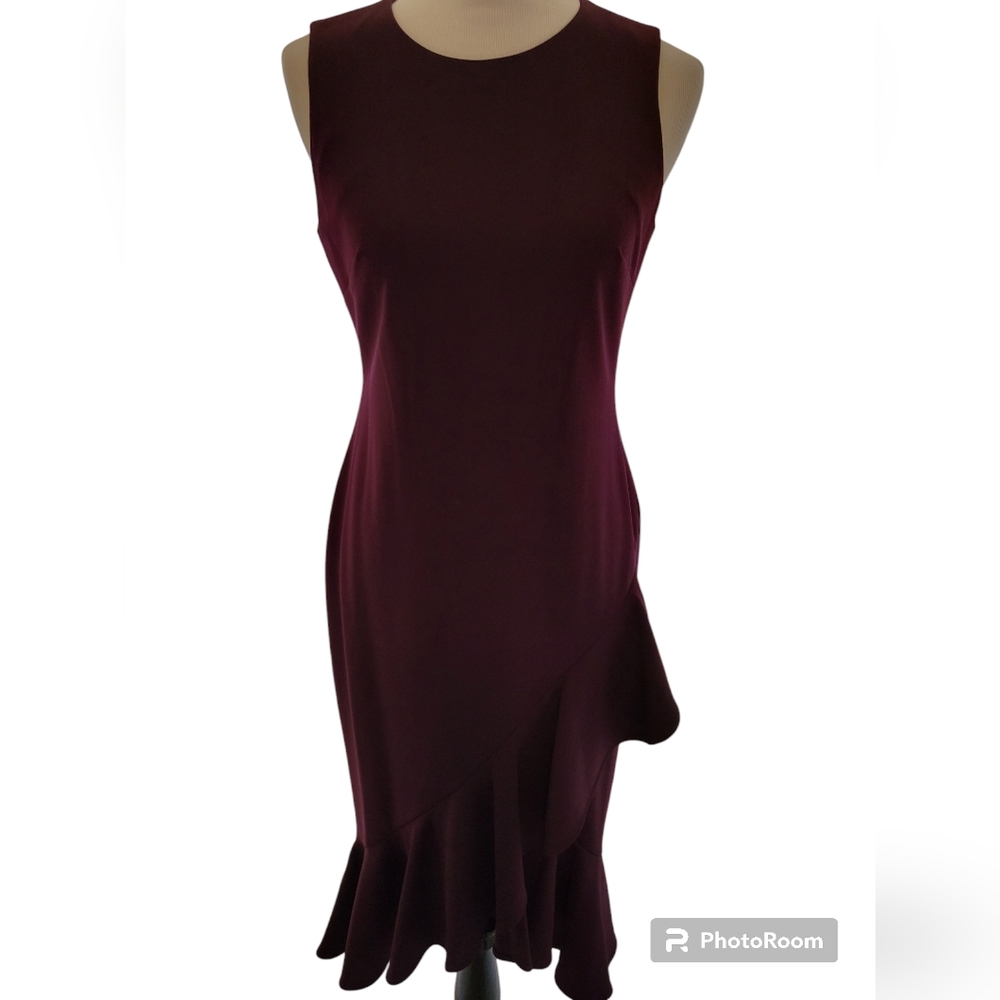 Calvin Klein Burgundy Sleeveless Dress